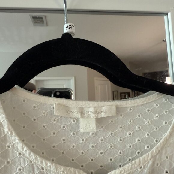 Jonathan Simkhai White Eyelet Midi Dress Size XS Color White - Picture 2 of 4